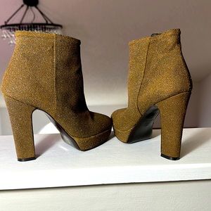 Brown sparkled boots from Barney's NY